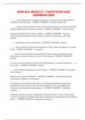 NHM 454&colon; Module 1 questions and answers 2025