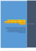 HOSPITAL PHARMACY EXAM 2 QUESTIONS WITH 100&percnt; ACCURATE ANSWERS