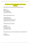 IS 301 Term 2 Exam Questions and Correct Answers&period;