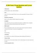 IS 301 Term 3 Exam Questions and Correct Answers&period;