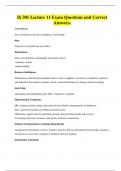 IS 301 Lecture 11 Exam Questions and Correct Answers&period;