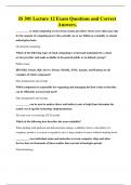 IS 301 Lecture 12 Exam Questions and Correct Answers&period;