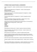CPWM EXAM QUESTIONS & ANSWERS
