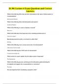IS 301 Lecture 6 Exam Questions and Correct Answers&period;