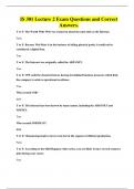 IS 301 Lecture 2 Exam Questions and Correct Answers&period;