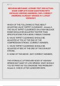 MICHIGAN STATE BRAKE CERTIFICATION TEST 2025  NEWEST EXAM CURRENTLY TESTING COMPLETE  EXAM QUESTIONS WITH DETAILED VERIFIED  ANSWERS &lpar;100&percnt; CORRECT ANSWERS&rpar; &sol;ALREADY  GRADED A&plus;&sol; BRAND NEW&excl;&excl;&excl; 