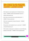 FINAL EXAM STT33 2025 QUESTIONS&vert;  WITH ALREADY SOLVED CORRECTLY  ANSWERS&excl;&excl; &vert; ASSURED SUCCESS