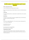 IS 301 Lecture 3 Exam Questions and Correct Answers&period;
