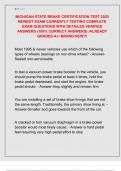 MICHIGAN MECHANIC LICENSE TEST 2025 ACTUAL  EXAM COMPLETE EXAM QUESTIONS WITH  DETAILED VERIFIED ANSWERS &lpar;100&percnt; CORRECT  ANSWERS&rpar; &sol;ALREADY GRADED A&plus;&sol; LATEST  VERSION&excl;&excl;&excl;