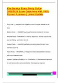 Fire Service Exam Study Guide  2025&sol;2026 Exam Questions with 100&percnt;  Correct Answers &vert; Latest Update 