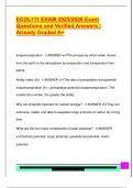 ECOL 111 EXAM COMPLETE PACKAGE DEAL