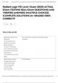 Radiant Logic FID Level 1 Exam &lpar;2025&rpar; ACTUAL EXAM &lpar;TESTING REAL EXAM QUESTIONS&rpar; AND VERIFIED ANSWERS &lpar;MULTIPLE CHOICES&rpar; &vert;COMPLETE SOLUTIONS &vert;A&plus; GRADED &vert;100&percnt; CORRECT&excl;&excl;
