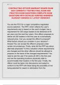   CONTRACTING OFFICER WARRANT BOARD EXAM  2025 CURRENTLY TESTING FINAL EXAM AND  PRACTICE EXAM QUESTIONS COMPLETE EXAM  QUESTIONS WITH DETAILED VERIFIED ANSWERS  &sol;ALREADY GRADED A&plus;&sol; LATEST VERSION&excl;&excl;&excl; 