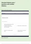 Maryland Asbestos exam &sol; Questions with Certified S0lutions&period;
