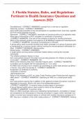 3&period; Florida Statutes&comma; Rules&comma; and Regulations Pertinent to Health Insurance Questions and Answers 2025