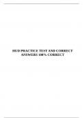  HUD PRACTICE TEST AND CORRECT ANSWERS 100&percnt; CORRECT