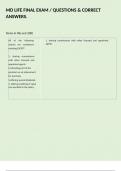 MD LIFE FINAL EXAM &sol; QUESTIONS & CORRECT ANSWERS&period;
