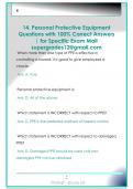 14&period; Personal Protective Equipment  Questions with 100&percnt; Correct Answers  &vert; for Specific Exam Mail  supergrades12&commat;gmail&period;com 
