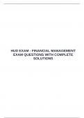  HUD EXAM - FINANCIAL MANAGEMENT EXAM QUESTIONS WITH COMPLETE SOLUTIONS &emsp;