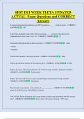 SFST DUI WEEK TLETA UPDATED  ACTUAL  Exam Questions and CORRECT  Answers
