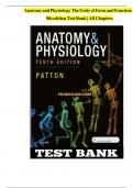 Test Bank For Anatomy and Physiology The Unity of Form and Function 10th Edition&comma; All Chapters &vert;&vert; 2025