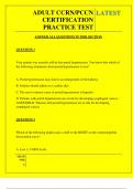  ADULT CCRN&sol;PCCN CERTIFICATION PRACTICE TEST QUESTIONS AND ANSWERS 2025