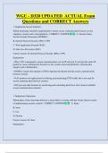 WGU - D320 UPDATED  ACTUAL Exam  Questions and CORRECT Answers 