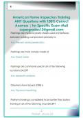 American Home Inspectors Training  AHIT Questions with 100&percnt; Correct  Answers &vert; for Specific Exam Mail  supergrades12&commat;gmail&period;com 