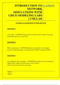  INTRODUCTION TO NETWORK SIMULATIONS WITH CISCO MODELING LABS &vert; CMLLAB QUESTIONS AND ANSWERS 2025