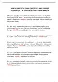 MUSCULOSKELETAL EXAM QUESTIONS AND CORRECT ANSWERS &vert;SCORE 100&percnt; MUSCULOSKELETAL RESULTS
