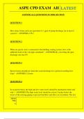  ASPE CPD EXAM AH QUESTIONS AND ANSWERS 2025