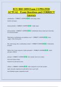ECU BIO 1050 Exam 2 UPDATED   ACTUAL   Exam Questions and CORRECT  Answers