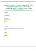 Exam 3&colon; NSG 3850 &sol; NSG3850 &lpar;Latest 2025 &sol; 2026 Update&rpar; Pathophysiology for Nurses II &vert; Questions & Answers &vert; Grade A &vert; 100&percnt; Verified Solutions &ndash; Galen