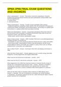 SPMA 2P06 FINAL EXAM QUESTIONS AND ANSWERS