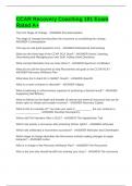 CCAR Recovery Coaching 101 Exam Rated A&plus;