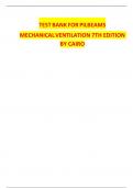 TEST BANK FOR PILBEAMS MECHANICAL VENTILATION 7TH EDITION BY CAIRO