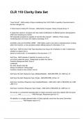 CLR 110 Clarity Data Set NEWEST 2025&sol;2026 ACTUAL COMPLETE QUESTIONS AND CORRECT DETAILED ANSWERS &lpar;VERIFIED ANSWERS&rpar; &vert;ALREADY GRADED A&plus;