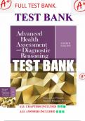 TEST BANK FOR Advanced Health Assessment and Diagnostic Reasoning Fourth Edition By Jacqueline Rhoads And Sandra Wiggins Petersen&period;&vert;&vert;LATEST UPDATE&period;
