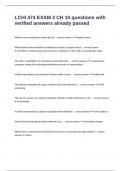 LCHI 474 EXAM 2 CH 10 questions with verified answers already passed