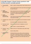 LCHI 466 Chapter 4 Study Guide questions with verified answers already passed