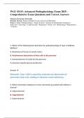 WGU D115&colon; Advanced Pathophysiology Exam 2025 &ndash; Comprehensive Exam Questions and Correct Answers Western Governors University  Format&colon; Multiple Choice &vert; Includes Correct Answers & Rationales Focus&colon; Cellular Pathophysiology &bull; Organ Systems &bull; Immune & Inflam