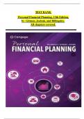 TEST BANK PERSONAL FINANCIAL PLANNING&comma; 13TH EDITION&comma; BY GITMAN&comma; JOEHNK&comma; AND BILLINGSLEY ALL CHAPTERS COVERED GRADED A&plus; 100&percnt; VERIFIED &vert;LATEST UPDATE&vert; &vert;2025&vert;