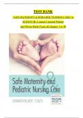 TEST BANK FOR Safe Maternity & Pediatric Nursing Care First Edition by Luanne Linnard-Palmer & Gloria Haile Coats &comma; ISBN&colon; 9780803624948 Latest Verified Review 2024 Practice Questions and Answers for Exam Preparation&vert; Guide A&plus;