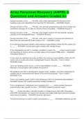 Army Personnel Recovery &lpar;ARPR&rpar;- II Questions and Answers Graded A&plus;