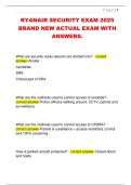 RYANAIR SECURITY EXAM 2025  BRAND NEW ACTUAL EXAM WITH  ANSWERS&period;