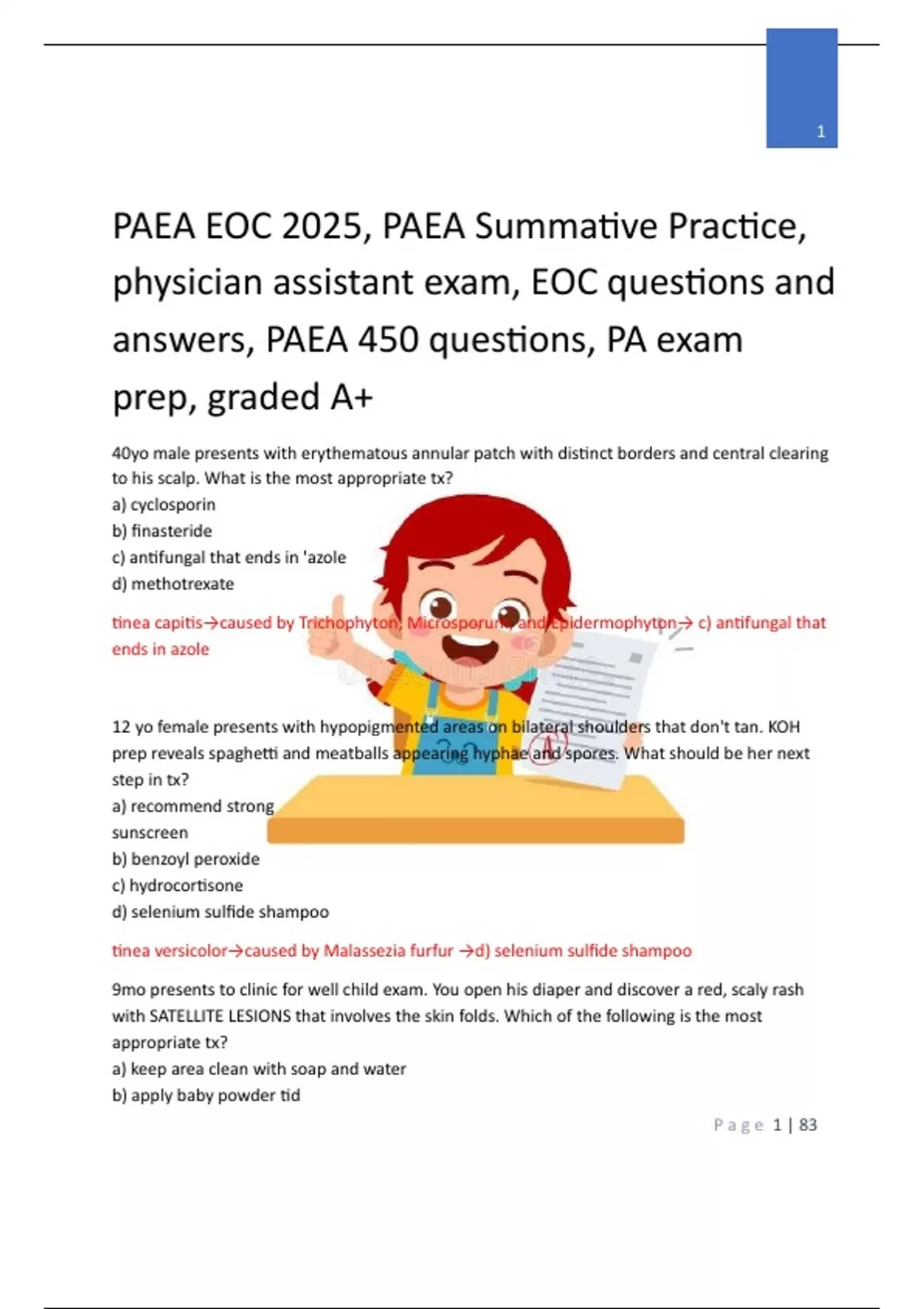 PAEA EOC 2025, PAEA Summative Practice, physician assistant exam, EOC ...