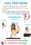 TEST BANK FOR The American Nation&colon; A History of the United States Volume 2 15th Edition by Mark C&period; Carnes&period;&vert;&vert;All Chapters 1-32 INCLUDED&vert;&vert;LATEST UPDATE&period;