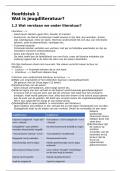 Jeugdliteratuur samenvatting hoofdstuk 1 t&sol;m 3
