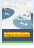 ATPL SARON EXAM PREP&colon; COMPLETE GUIDE TO AIR LAW&comma; NAVIGATION&comma; AND OPERATIONS QUESTIONS WITH 100&percnt; ACCURATE ANSWERS