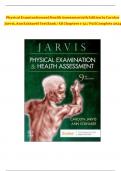 Physical Examination and Health Assessment 9th Edition by Carolyn Jarvis&comma; Ann Eckhardt Test Bank &sol; All Chapters 1-32 &sol; Full Complete 2023&sol;2024